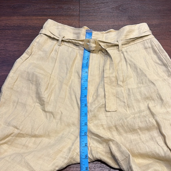 Mango Basics Linen High Waist Pants with Belt and Pockets - Picture 9 of 9